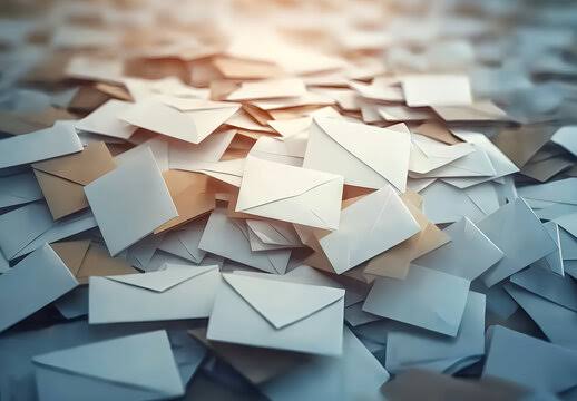 A pile of opened envelopes
