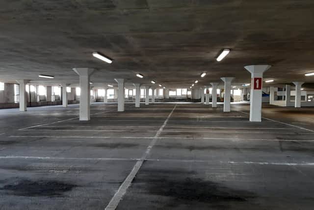 An empty multi-storey car park